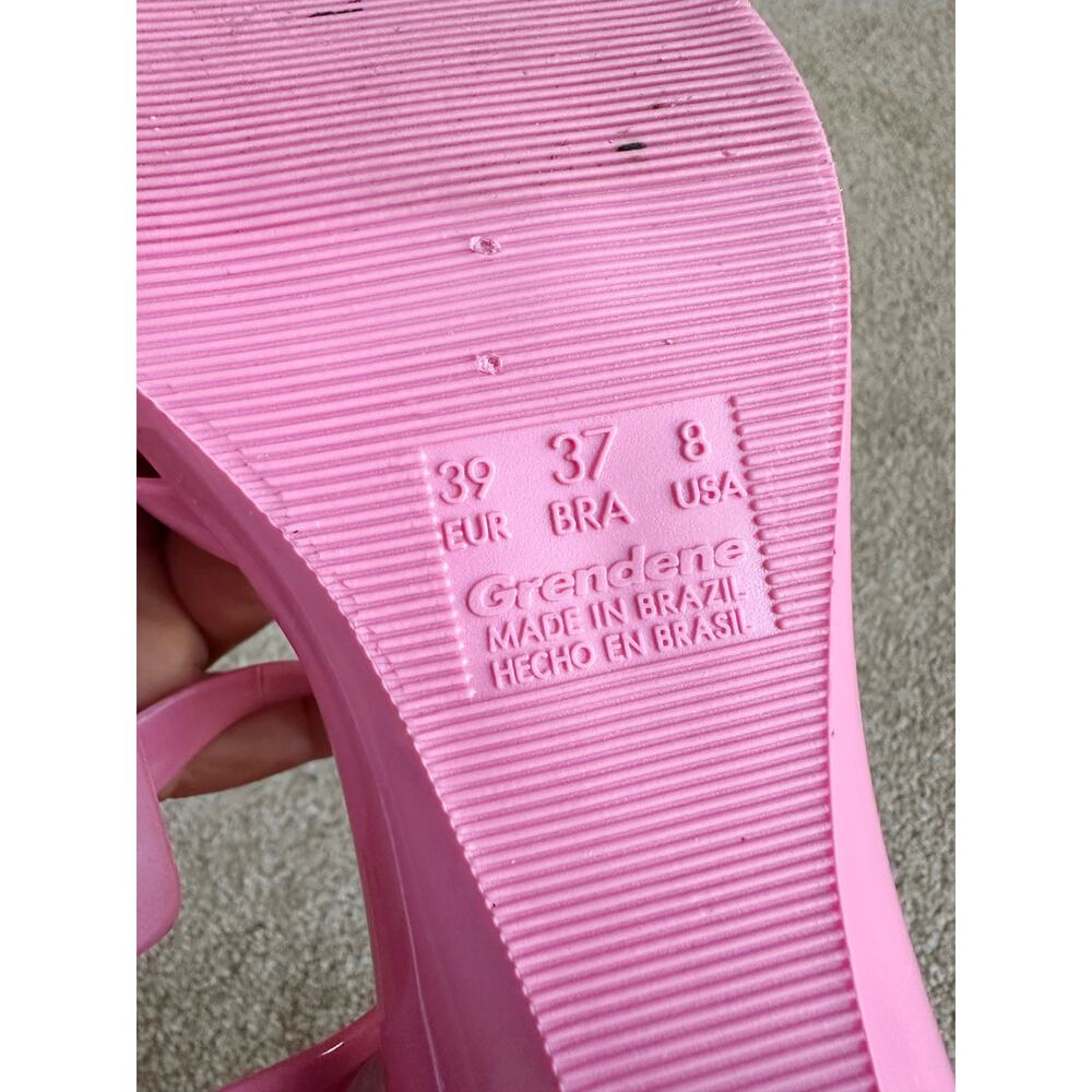Melissa Plasticodelic Pink Point Toe Jelly Sandal Heels Size 8 - Picture 7 of 8